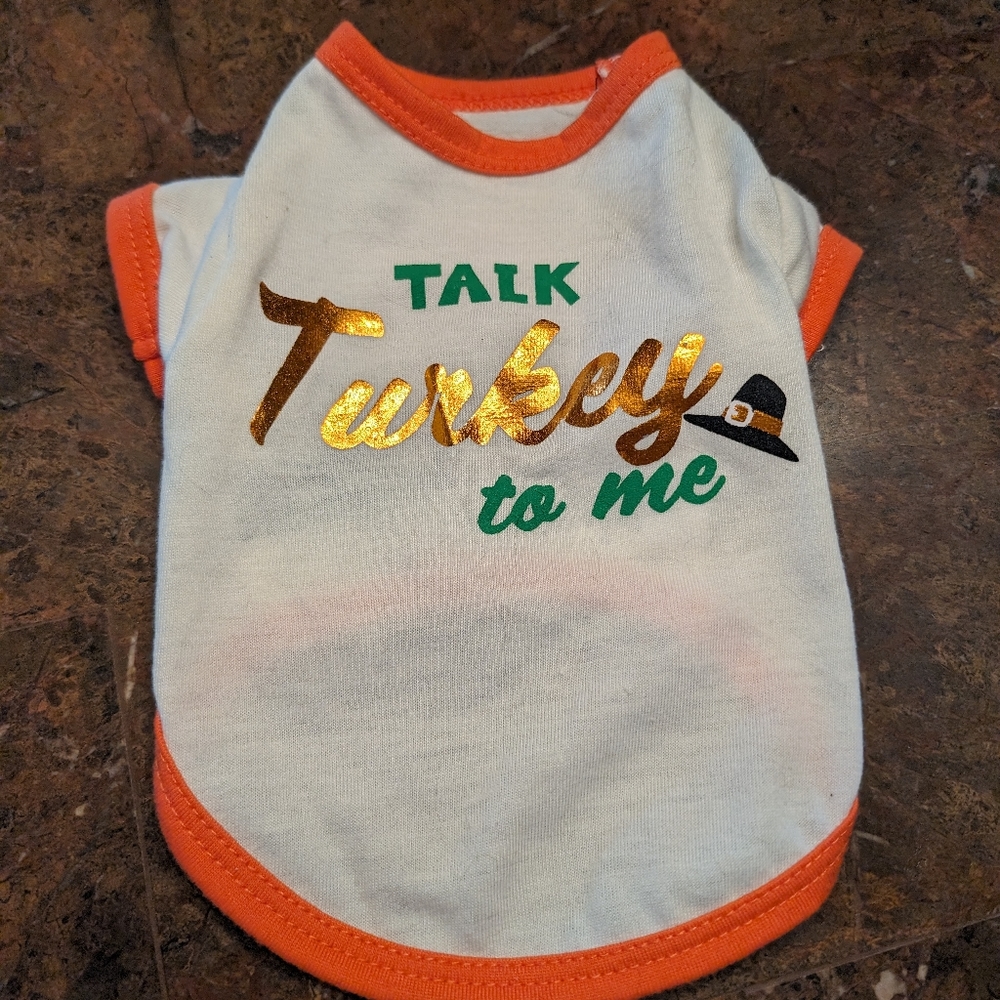 Wag N Woof Thanksgiving T for dog, size XS